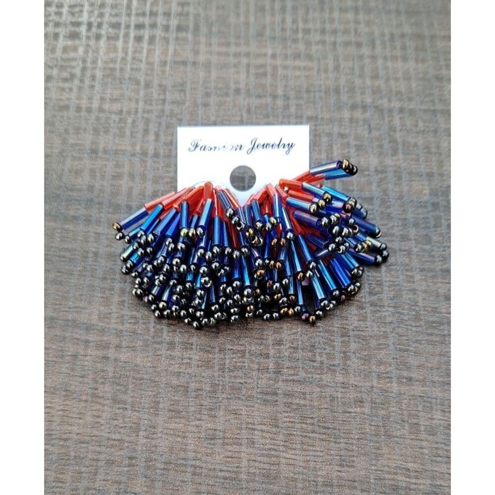 Handmade Beaded Tassel Earrings